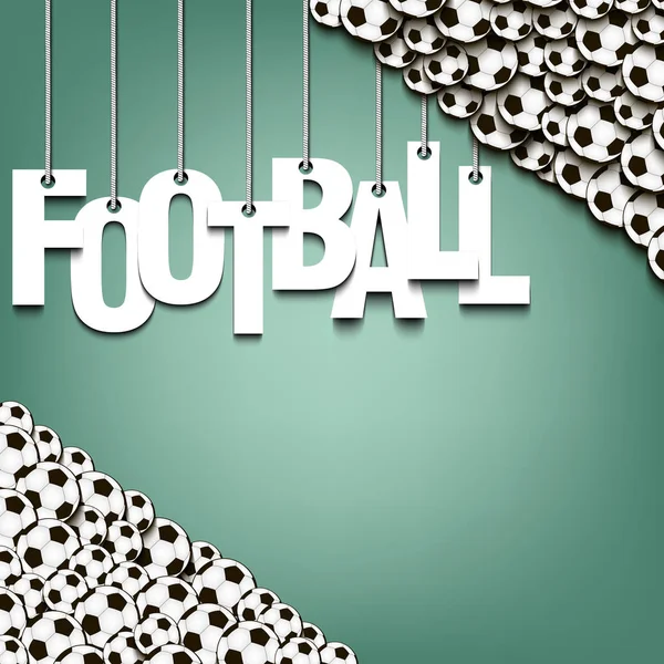 Banner yazıt futbol ve topu halatlar üzerinde asmak