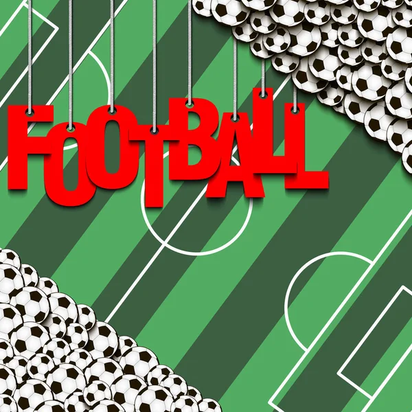 Banner yazıt futbol ve topu halatlar üzerinde asmak