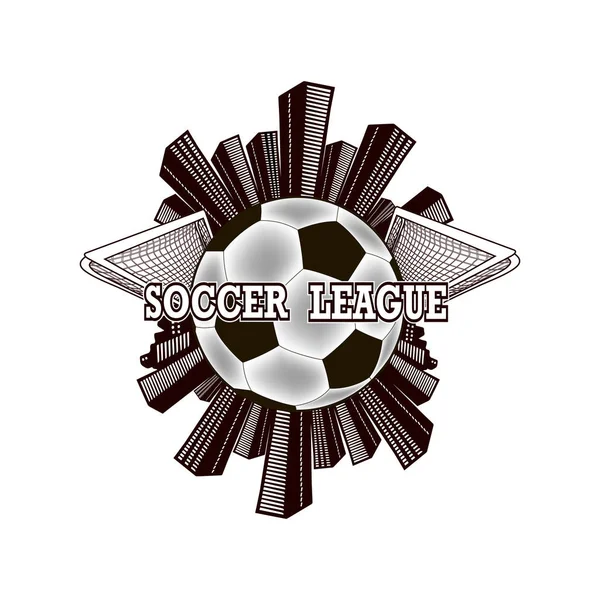 Logo soccer league — Stock Vector