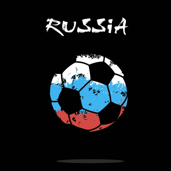 作为抽象的足球俄罗斯国旗 — 图库矢量图片