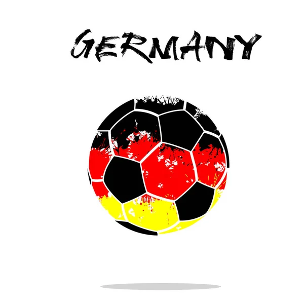 Flaga Niemiec jako abstrakcyjna piłka nożna — Wektor stockowy