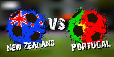 Afiş futbol maçı Yeni Zelanda Rakip Portekiz
