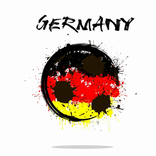 Bandera de Alemania como pelota de fútbol abstracta — Archivo Imágenes Vectoriales