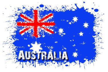 Avustralya bayrağı boya lekeleri dan