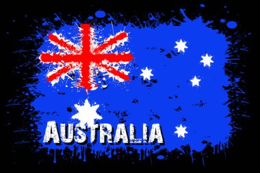Avustralya bayrağı boya lekeleri dan
