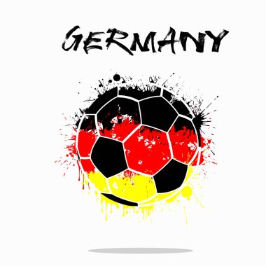Bir soyut futbol topu olarak Almanya bayrağı