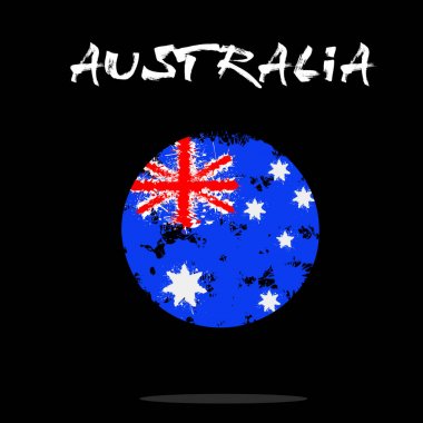 Avustralya bayrağı boya lekeleri dan