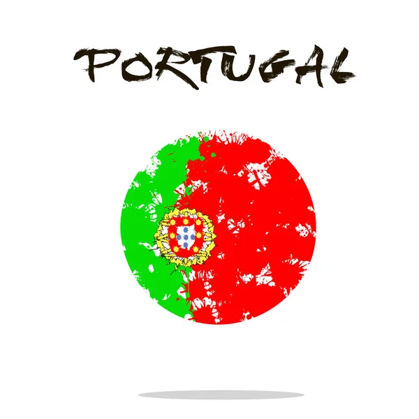 Flag of Portugal from blots of paint — Stock Vector