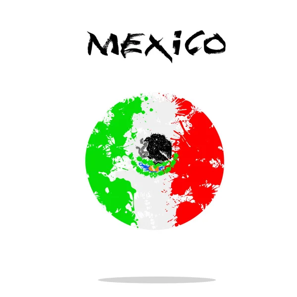 Bandera de México de manchas de pintura — Archivo Imágenes Vectoriales