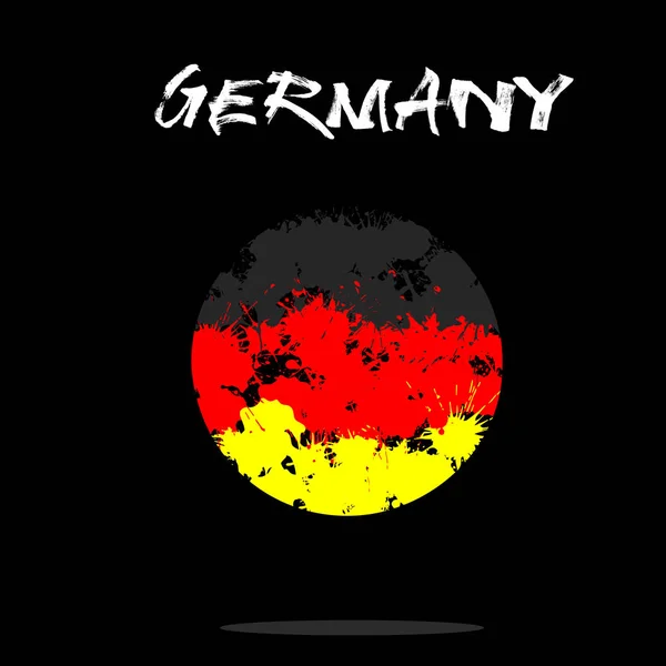 Bandera de Alemania de manchas de pintura — Vector de stock