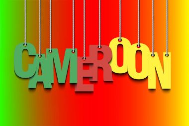 Word Kamerun asılı halatlar üzerinde