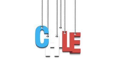 Word Şili asılı halatlar üzerinde