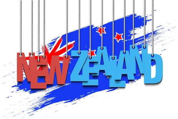 ニュージーランド word ハング ロープ — ストックベクタ