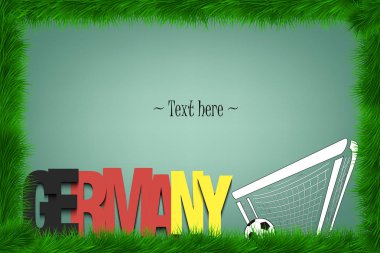 Word Şili ve kapıdaki bir futbol topu olan bir çerçeveye