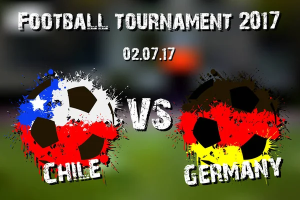 Banner football match Germany vs Chile — Stock Vector