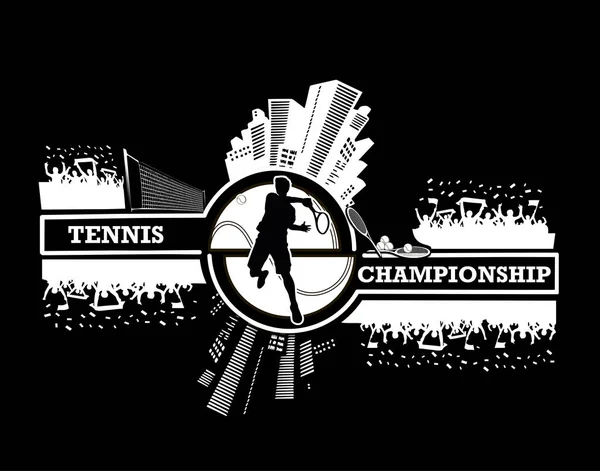 Logo championnat de tennis — Image vectorielle