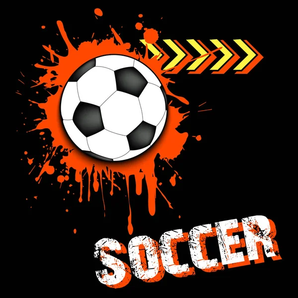 Background abstract soccer ball from blots — Stock Vector