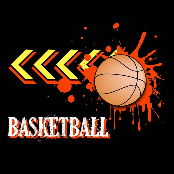 Hintergrund abstrakter Basketball aus Klecksen — Stockvektor