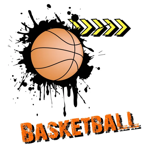 Hintergrund abstrakter Basketball aus Klecksen — Stockvektor