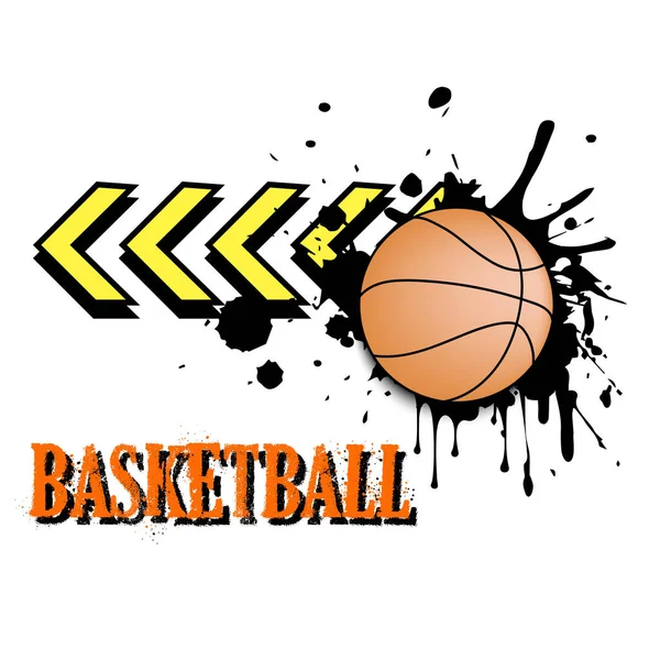 Hintergrund abstrakter Basketball aus Klecksen — Stockvektor