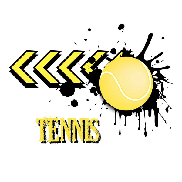 Hintergrund abstrakter Tennisball aus Klecksen — Stockvektor