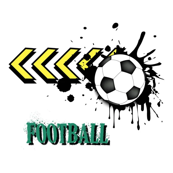 Sfondo astratto pallone da calcio da macchie — Vettoriale Stock