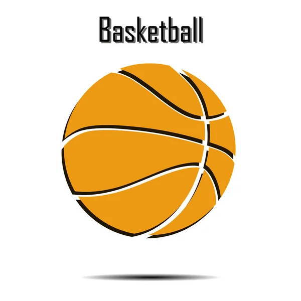 Ícone de bola de basquete — Vetor de Stock