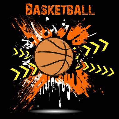Background abstract basketball ball from blots clipart