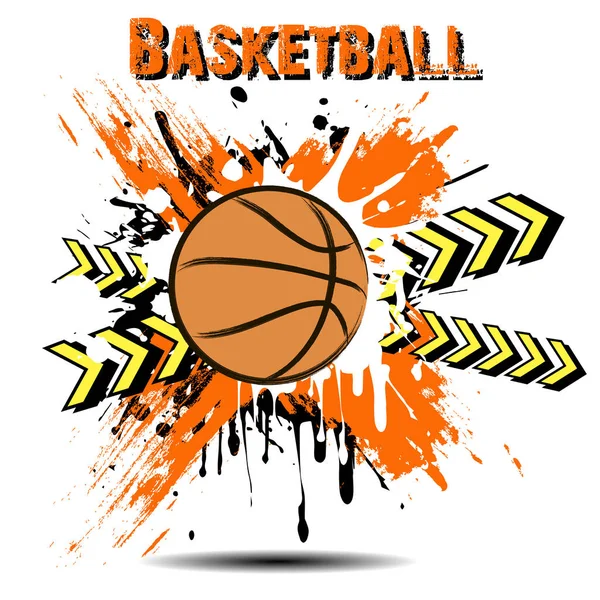 Background abstract basketball ball from blots — Stock Vector