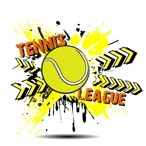 Achtergrond abstracte tennisbal van vlekken — Stockvector