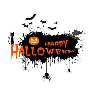 Cadılar Bayramın kutlu olsun afiş izole arka plan üzerinde