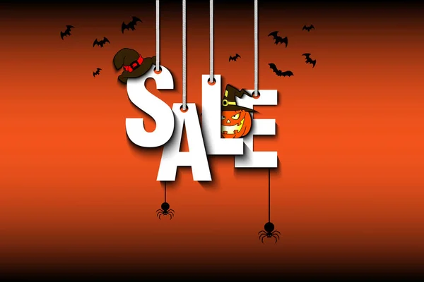 Banner försäljning halloween — Stock vektor