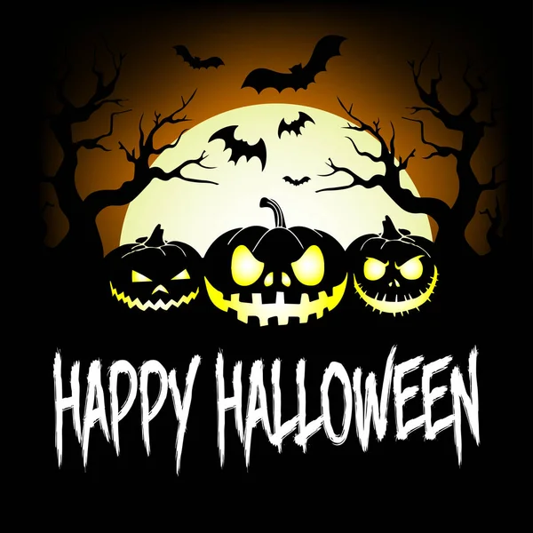 Kabaklar ve beyaz ay zemin üzerine korkunç orman