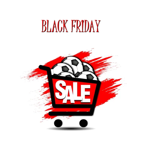 Black Friday koop voetbal — Stockvector