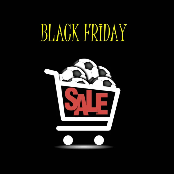 Black Friday koop voetbal — Stockvector