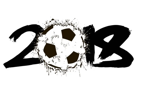 Abstracte nummer 2018 en voetbal — Stockvector