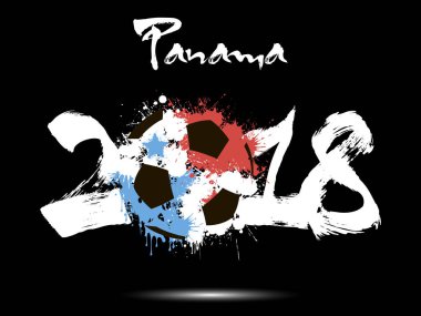 Soyut numarası 2018 ve futbol topu leke