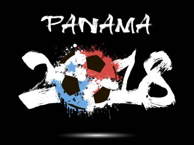 Soyut numarası 2018 ve futbol topu leke