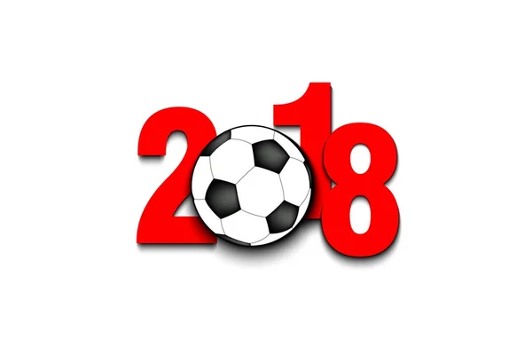 Футбол и новогодние номера 2018 — стоковый вектор
