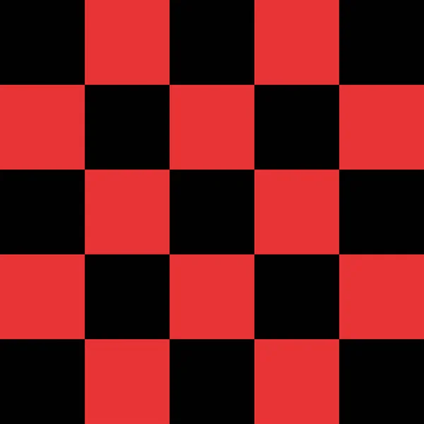 黒と赤の市松模様の背景 — ストックベクタ