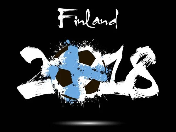 Numéro abstrait 2018 et tache de ballon de football — Image vectorielle