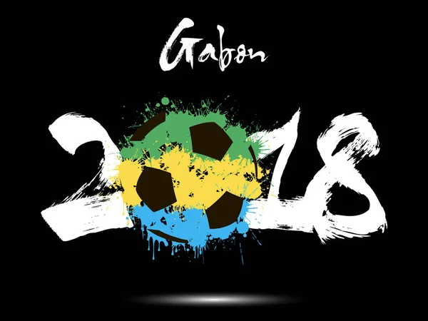 Абстрактне число 2018 та футбольний м'яч — стоковий вектор