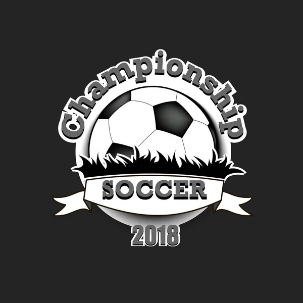 Modèle de logo de football design — Image vectorielle