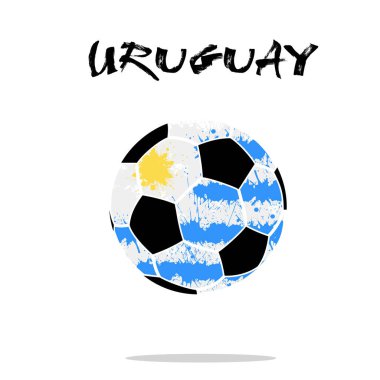 Bir soyut futbol topu olarak Uruguay bayrağı