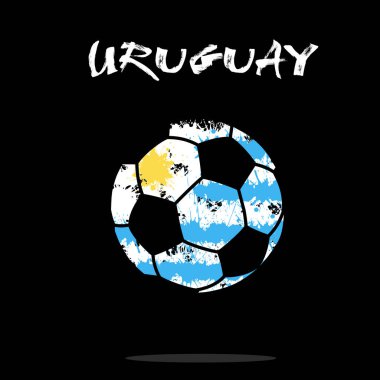 Bir soyut futbol topu olarak Uruguay bayrağı