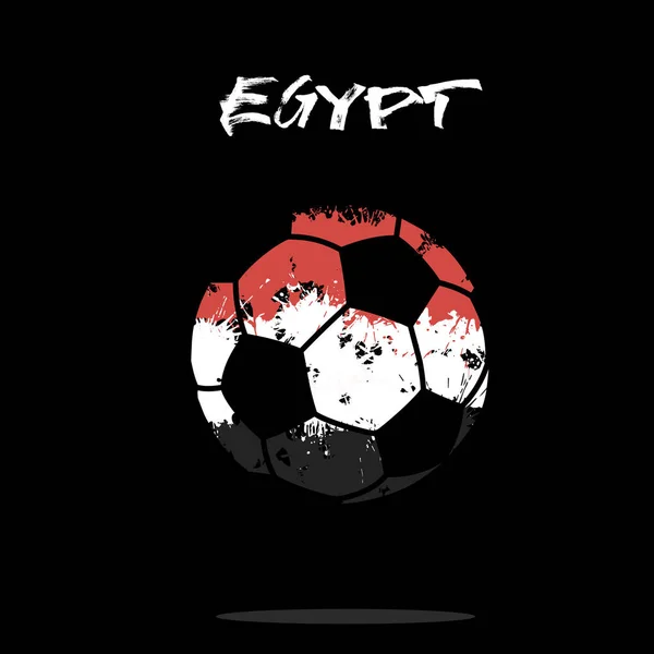 埃及国旗作为一个抽象的足球球 — 图库矢量图片