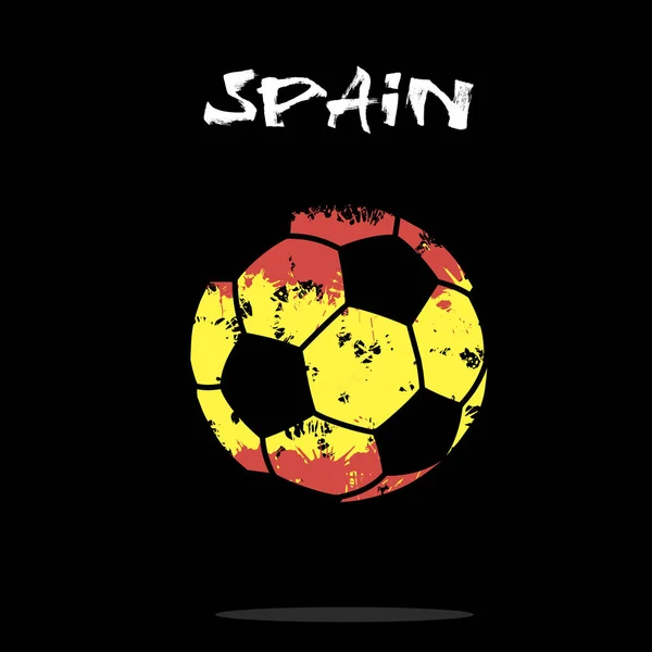 西班牙国旗作为一个抽象的足球球 — 图库矢量图片