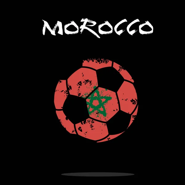 摩洛哥国旗作为一个抽象的足球球 — 图库矢量图片