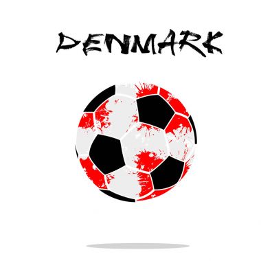 Bir soyut futbol topu olarak Danimarka bayrağı