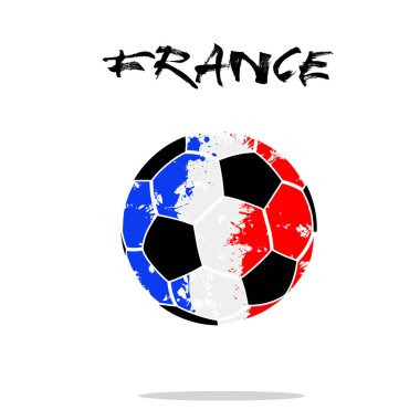 Bir soyut futbol topu olarak Fransa bayrağı
